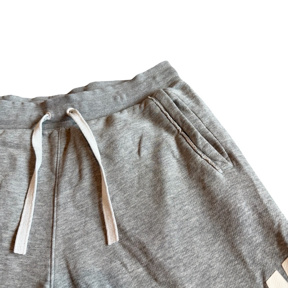 Nike Grey Athletic Shorts Athleisure White Logo Comfort Cotton Stretch Small Men - Picture 5 of 11